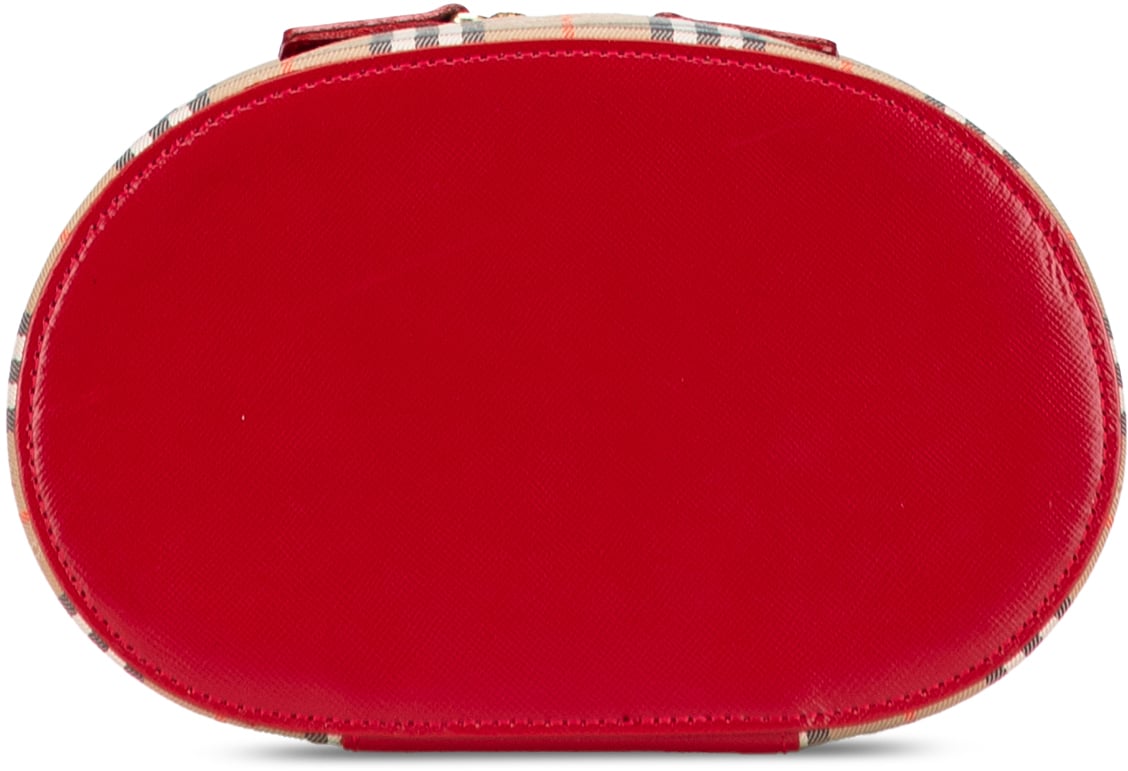 Burberry Haymarket Check Canvas Vanity Bag Bruin