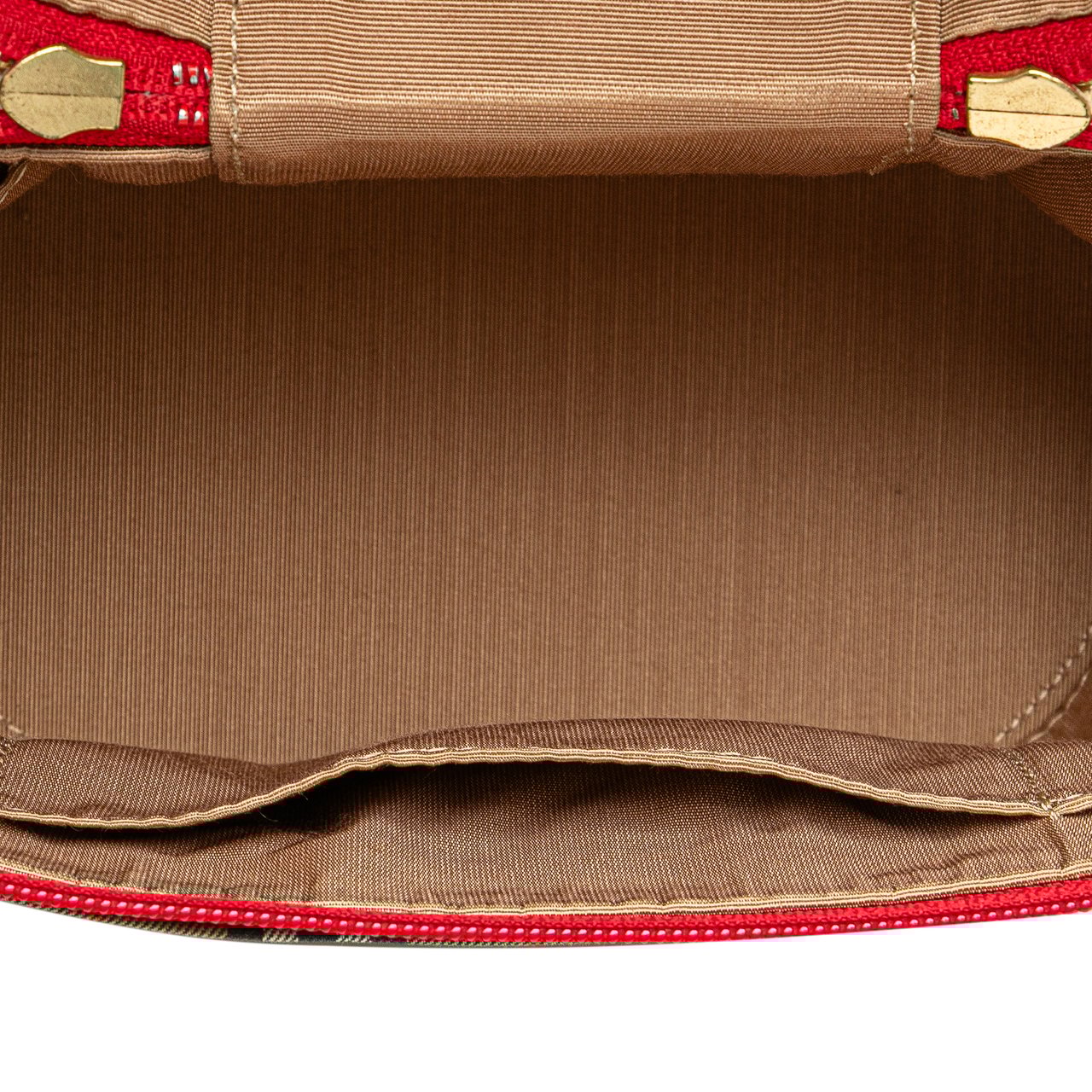 Burberry Haymarket Check Canvas Vanity Bag Bruin