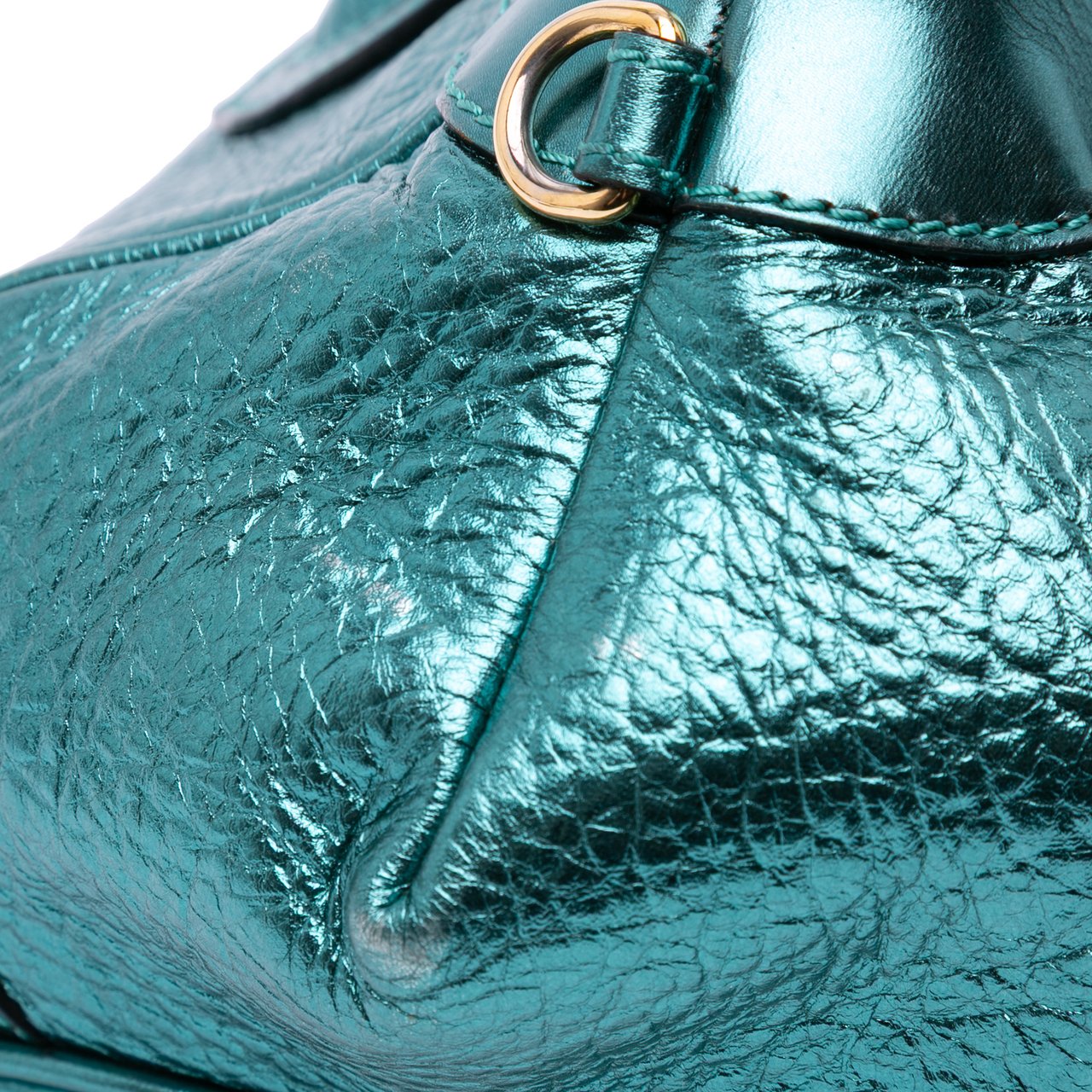 Burberry Metallic Calfskin Blaze Handbag Blauw