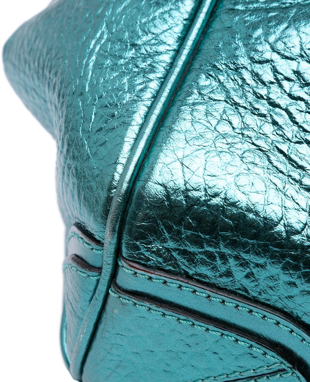 Burberry Metallic Calfskin Blaze Handbag Blauw