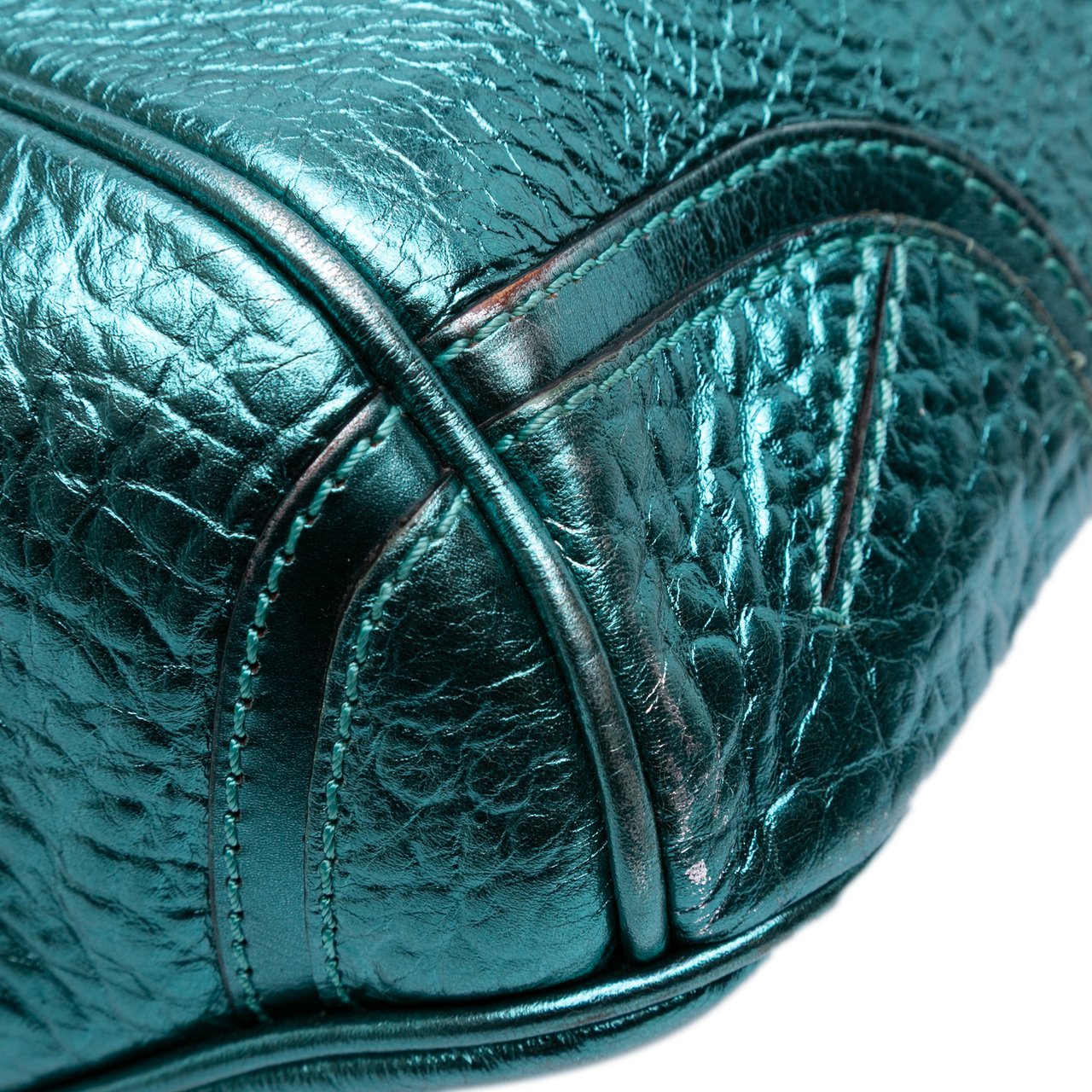 Burberry Metallic Calfskin Blaze Handbag Blauw