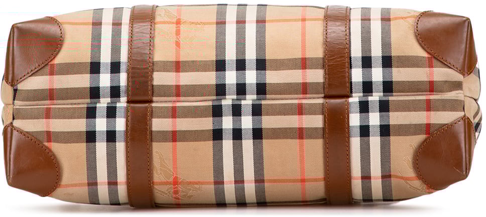 Burberry Haymarket Check Canvas Tote Bruin