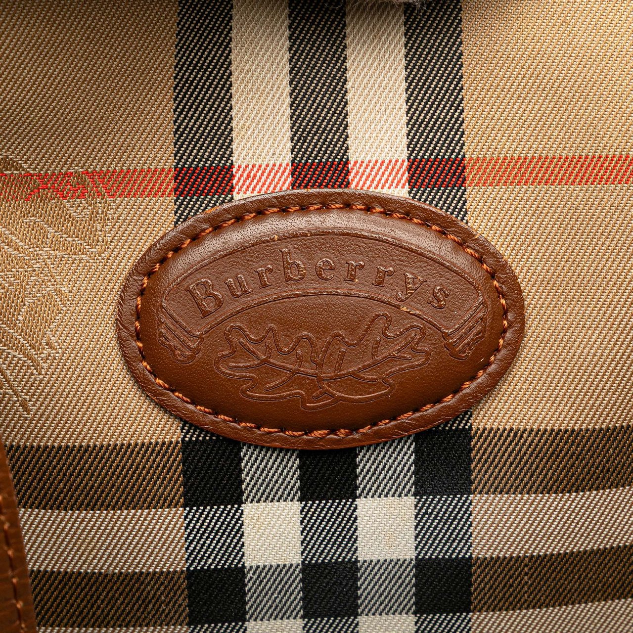 Burberry Haymarket Check Canvas Tote Bruin