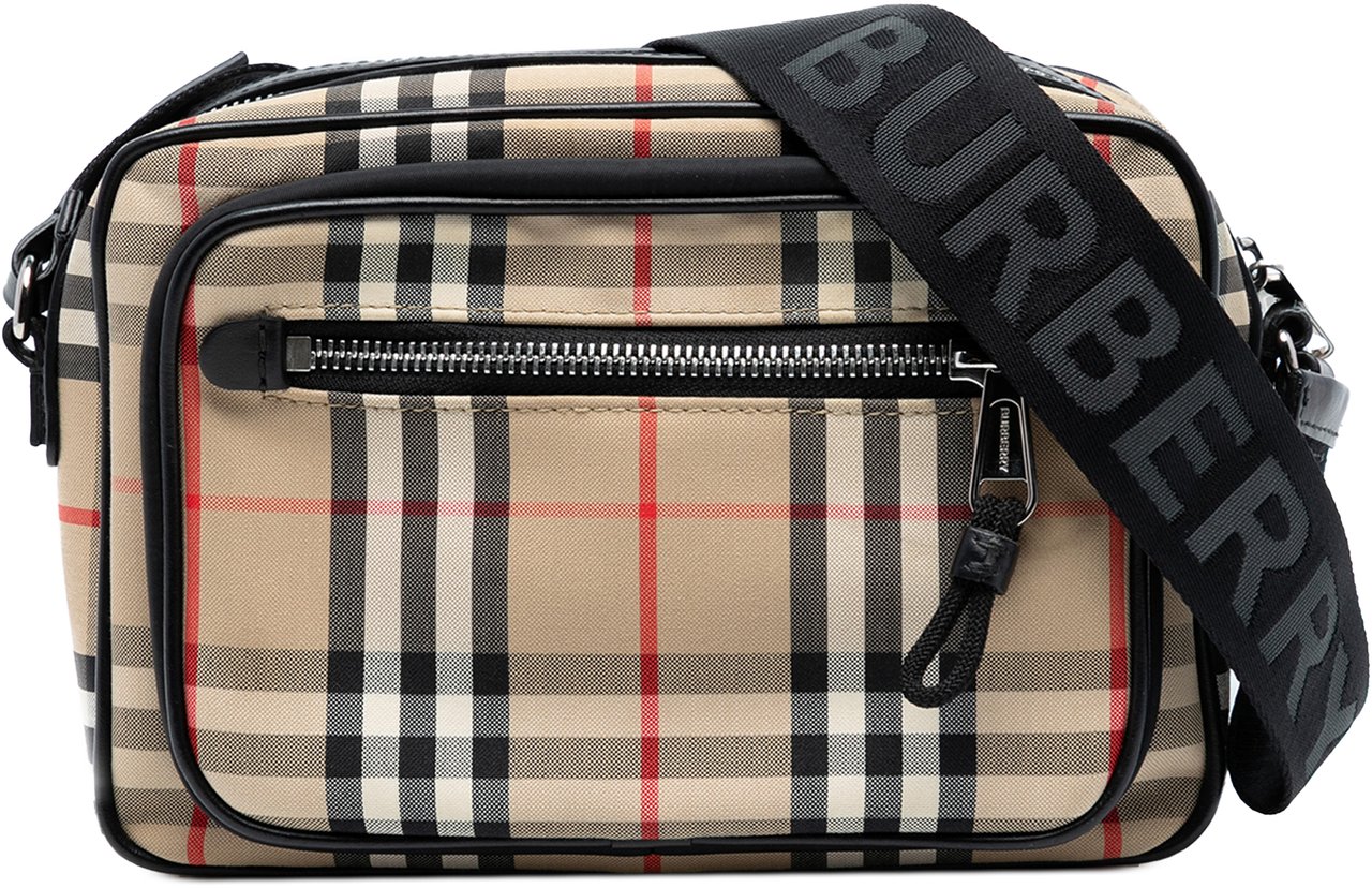 Burberry House Check Canvas Paddy Crossbody Bruin