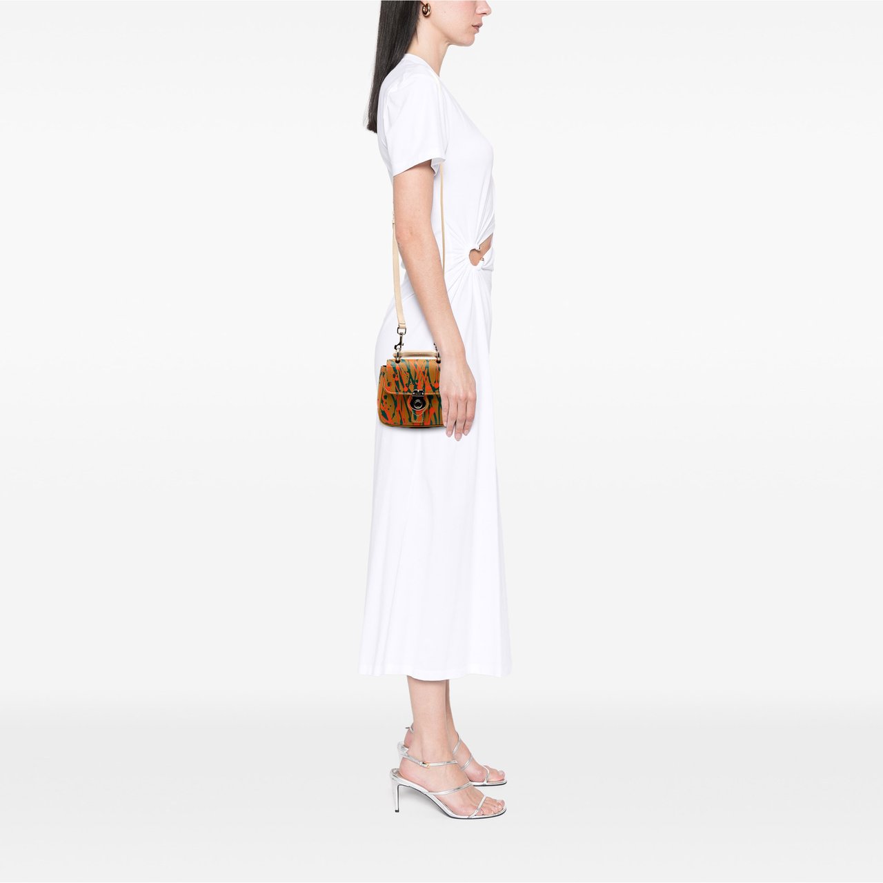 Burberry Mini Leather Splashed DK88 Top Handle Bag Bruin