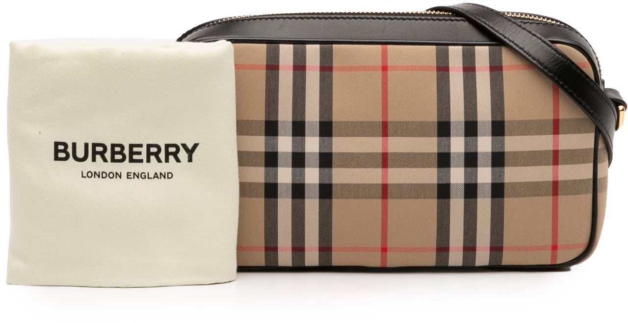 Burberry House Check Canvas Crossbody Bruin
