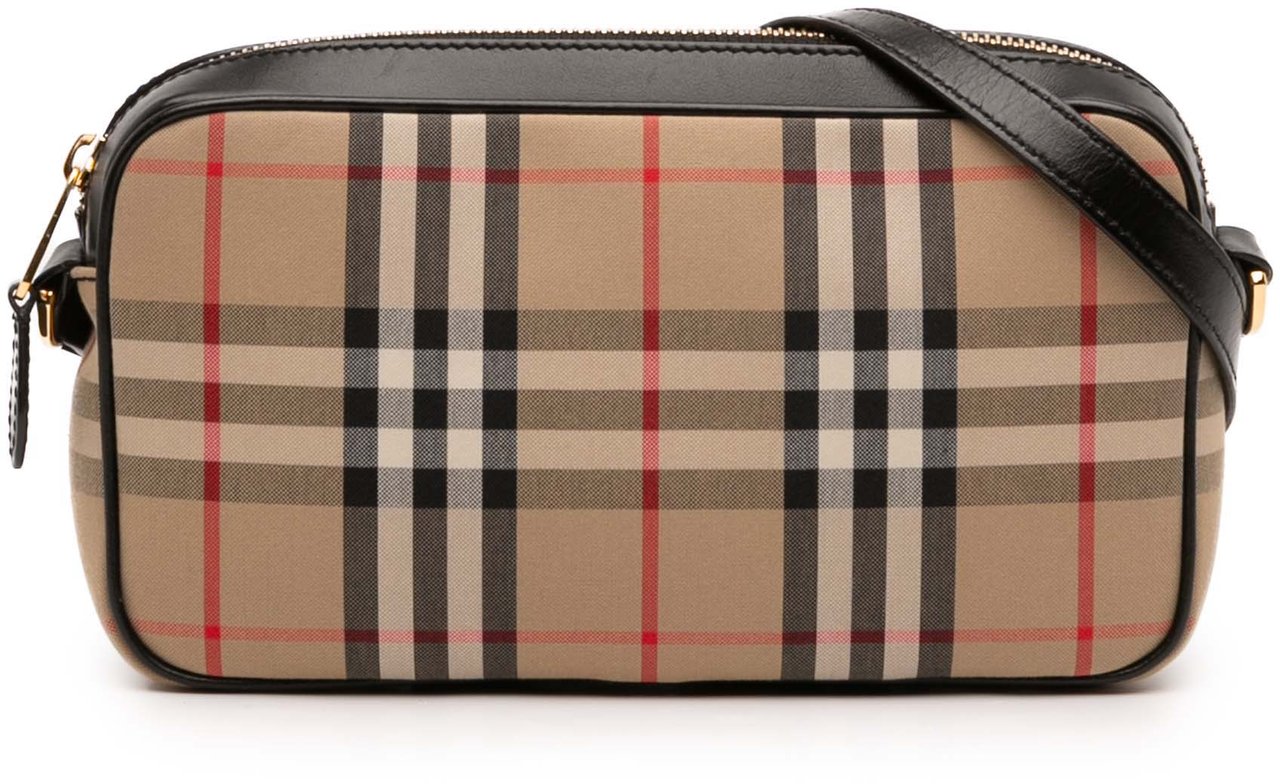 Burberry House Check Canvas Crossbody Bruin