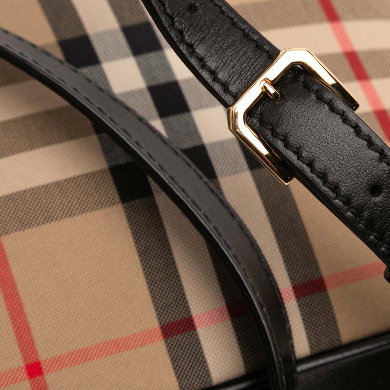 Burberry House Check Canvas Crossbody Bruin