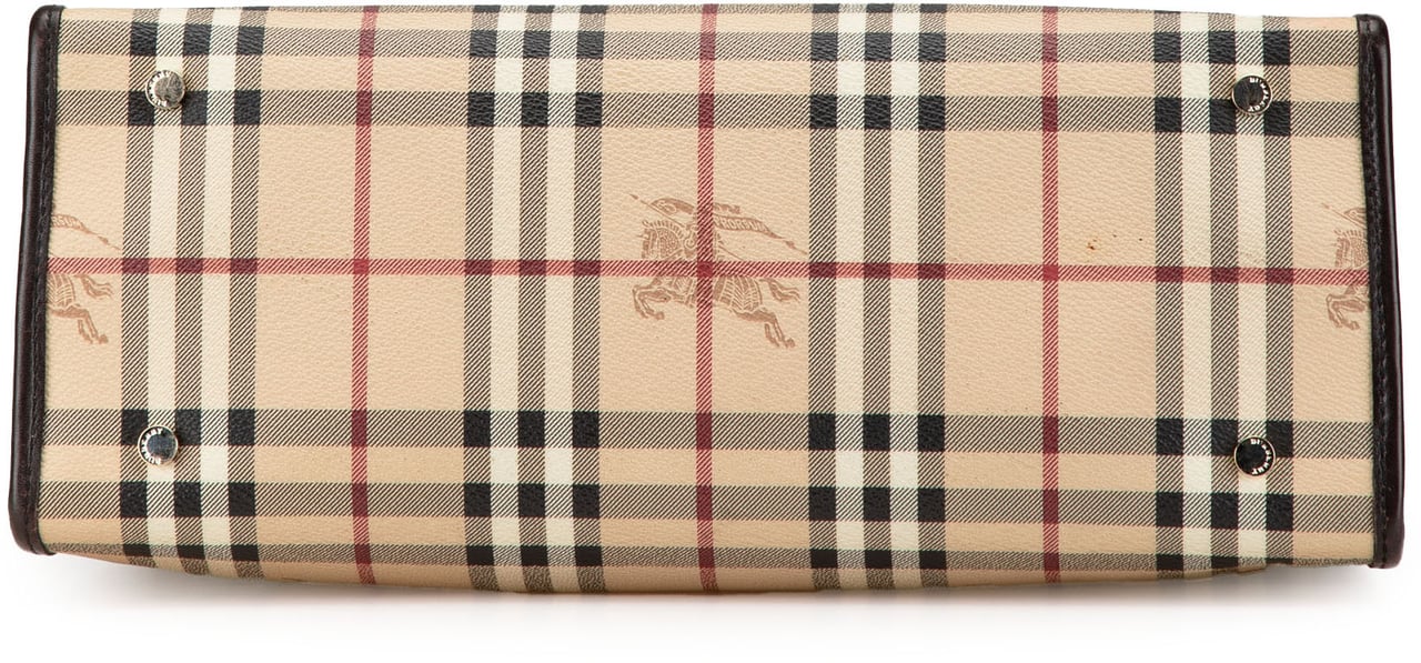 Burberry Haymarket Check PVC Tote Bruin