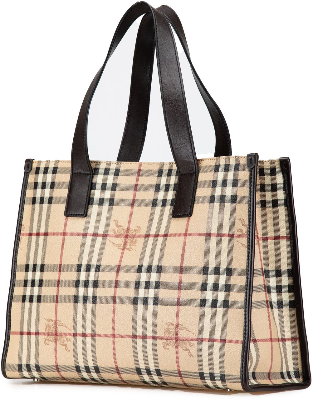Burberry Haymarket Check PVC Tote Bruin