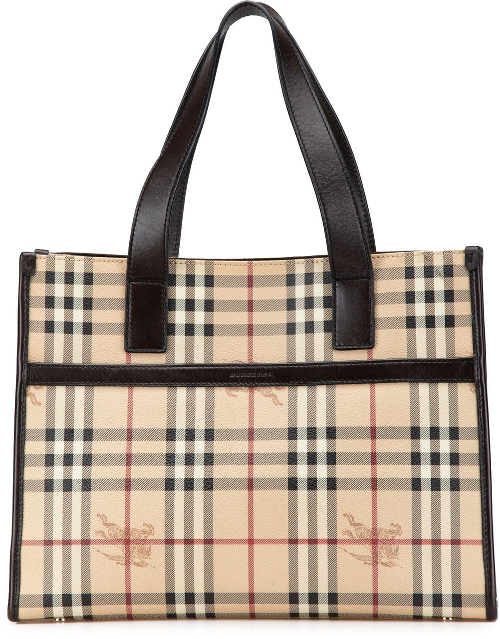 Burberry Haymarket Check PVC Tote Bruin