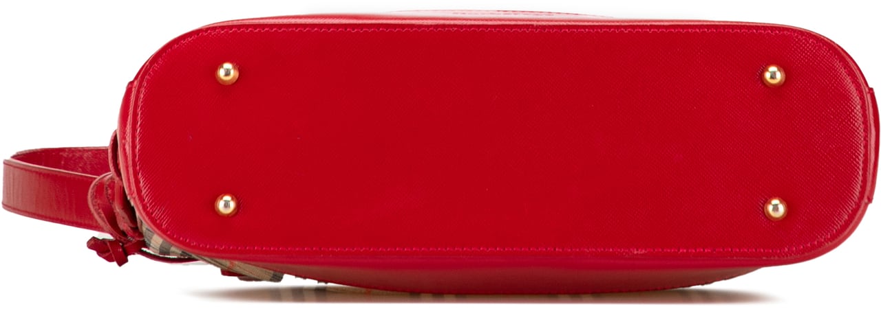 Burberry Haymarket Check Canvas Shoulder Bag Bruin