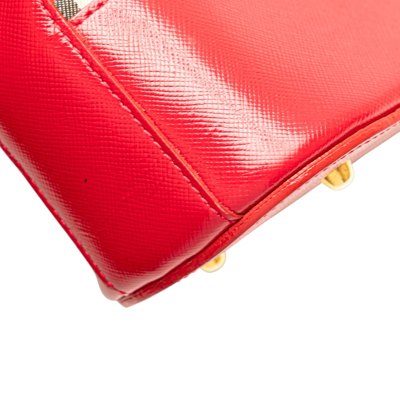 Burberry Haymarket Check Canvas Shoulder Bag Bruin