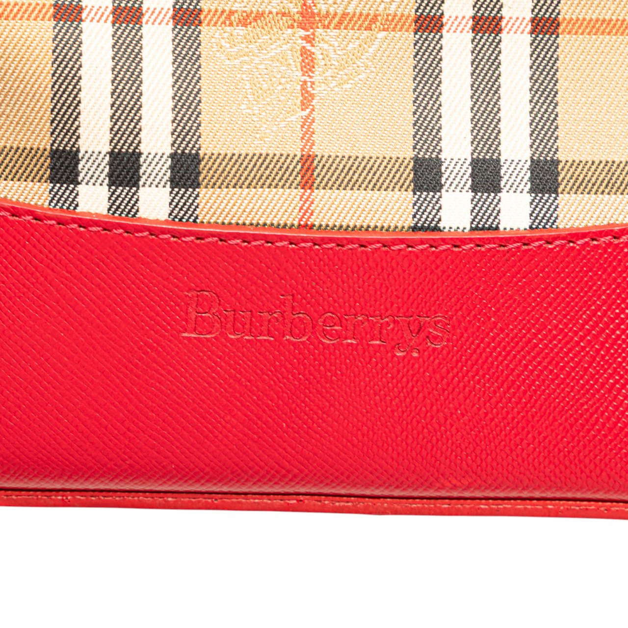 Burberry Haymarket Check Canvas Shoulder Bag Bruin