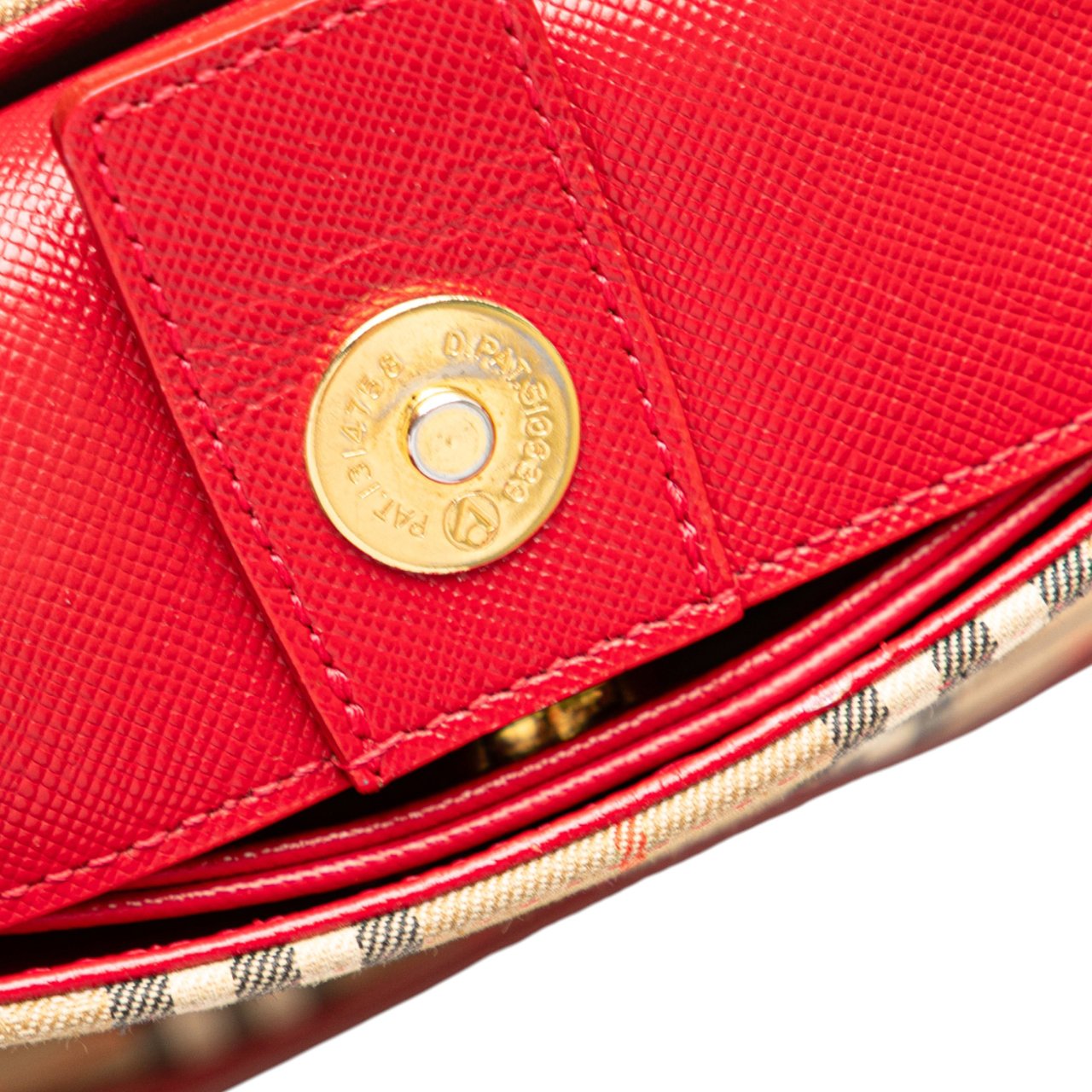 Burberry Haymarket Check Canvas Shoulder Bag Bruin