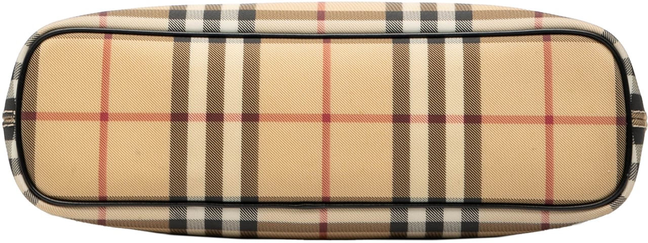 Burberry House Check Canvas Shoulder Bag Bruin