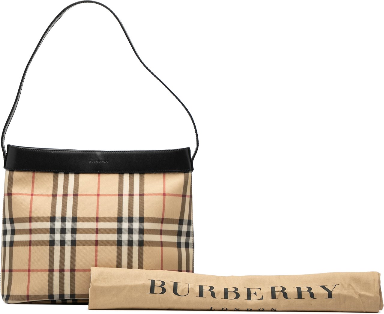 Burberry House Check Canvas Shoulder Bag Bruin
