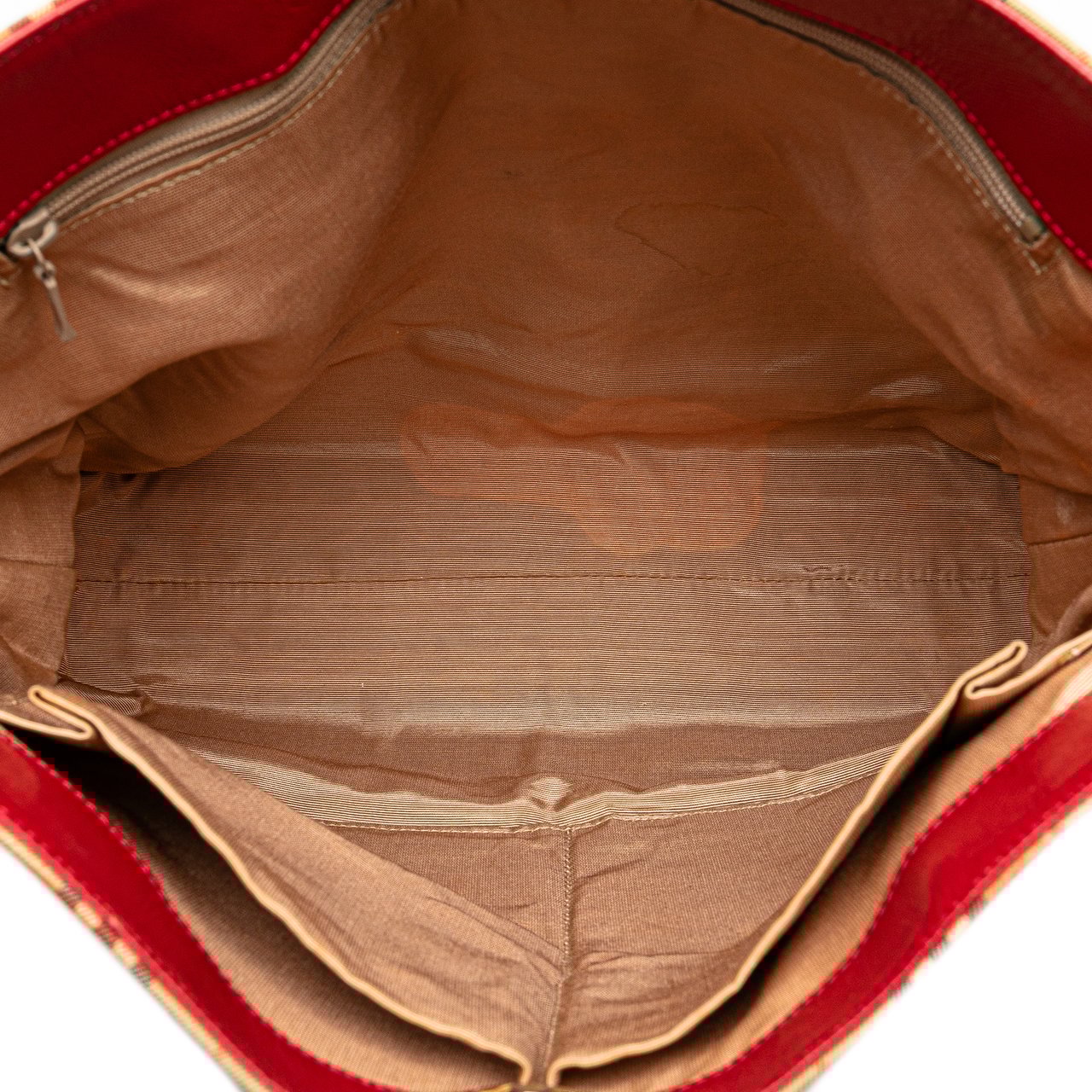 Burberry Haymarket Check Canvas Tote Bruin