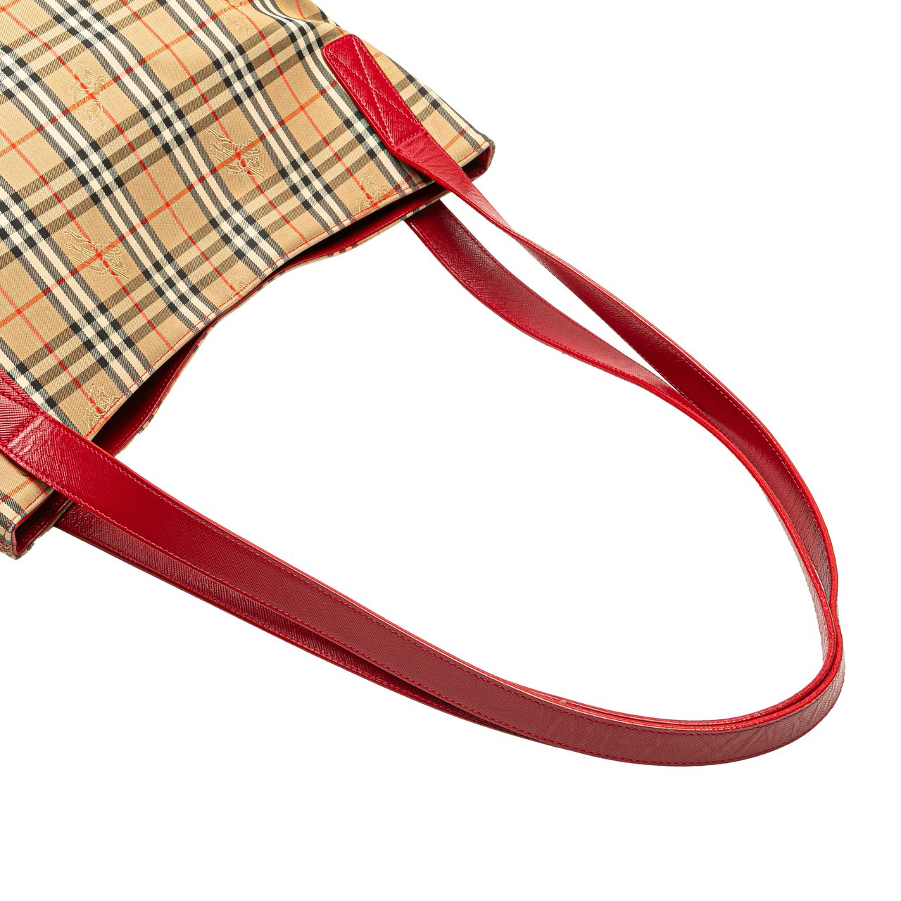 Burberry Haymarket Check Canvas Tote Bruin