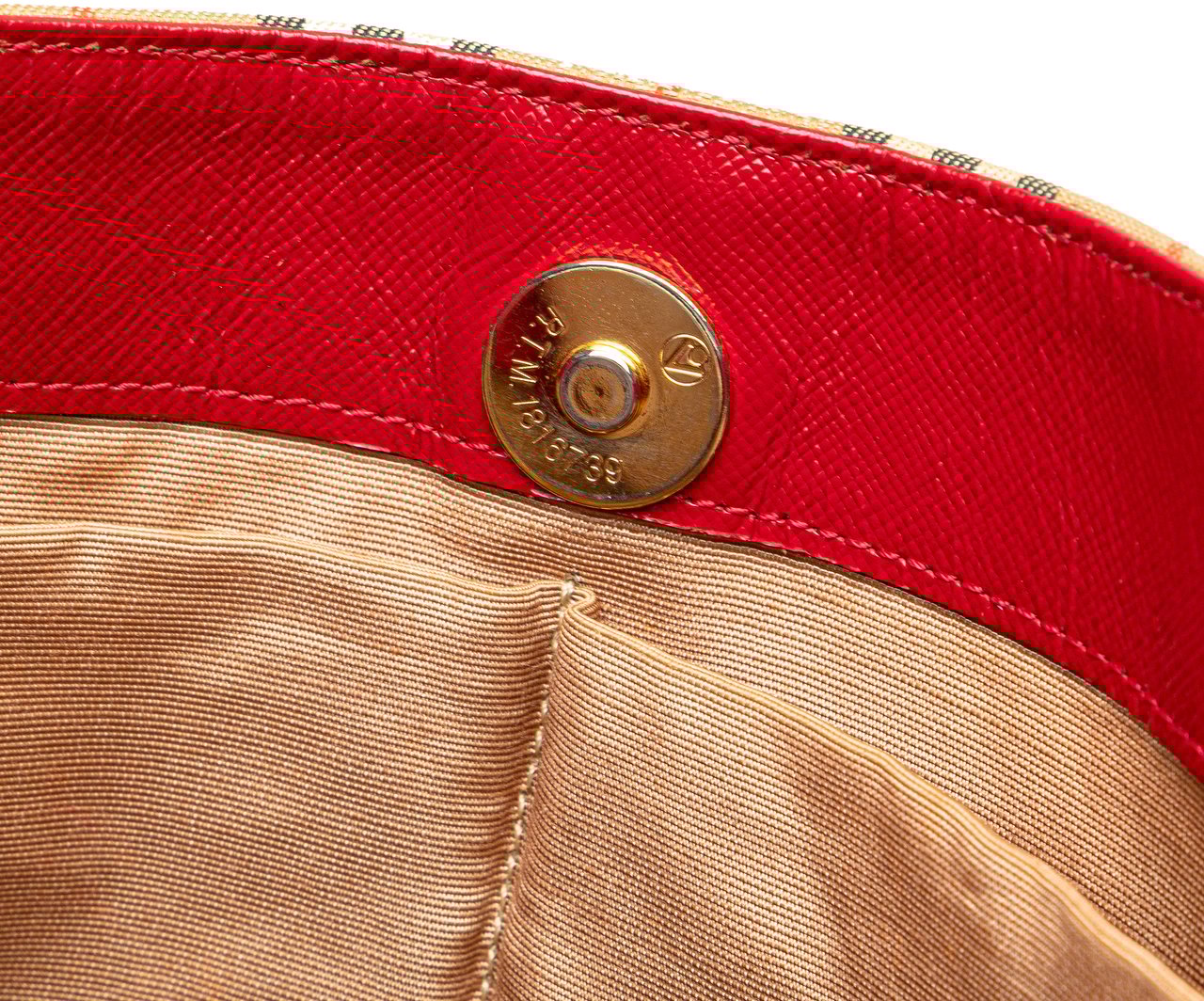 Burberry Haymarket Check Canvas Tote Bruin