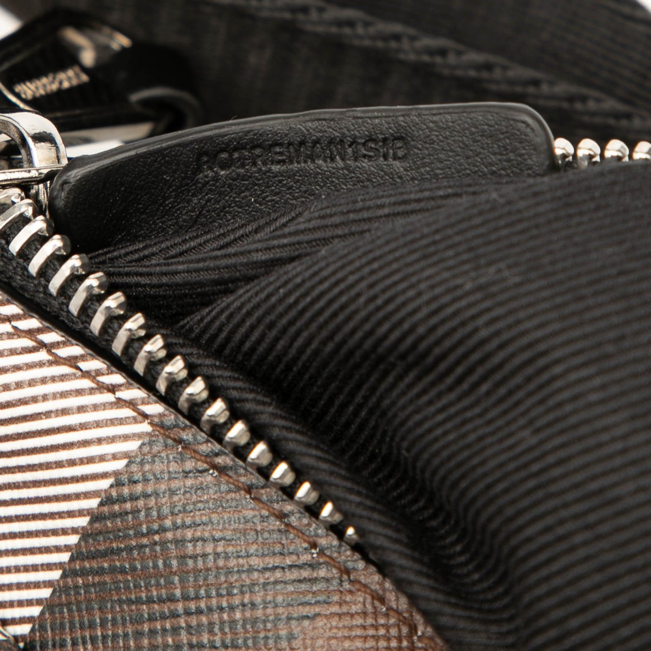 Burberry Geometric Check Coated Canvas Bum Bag Bruin