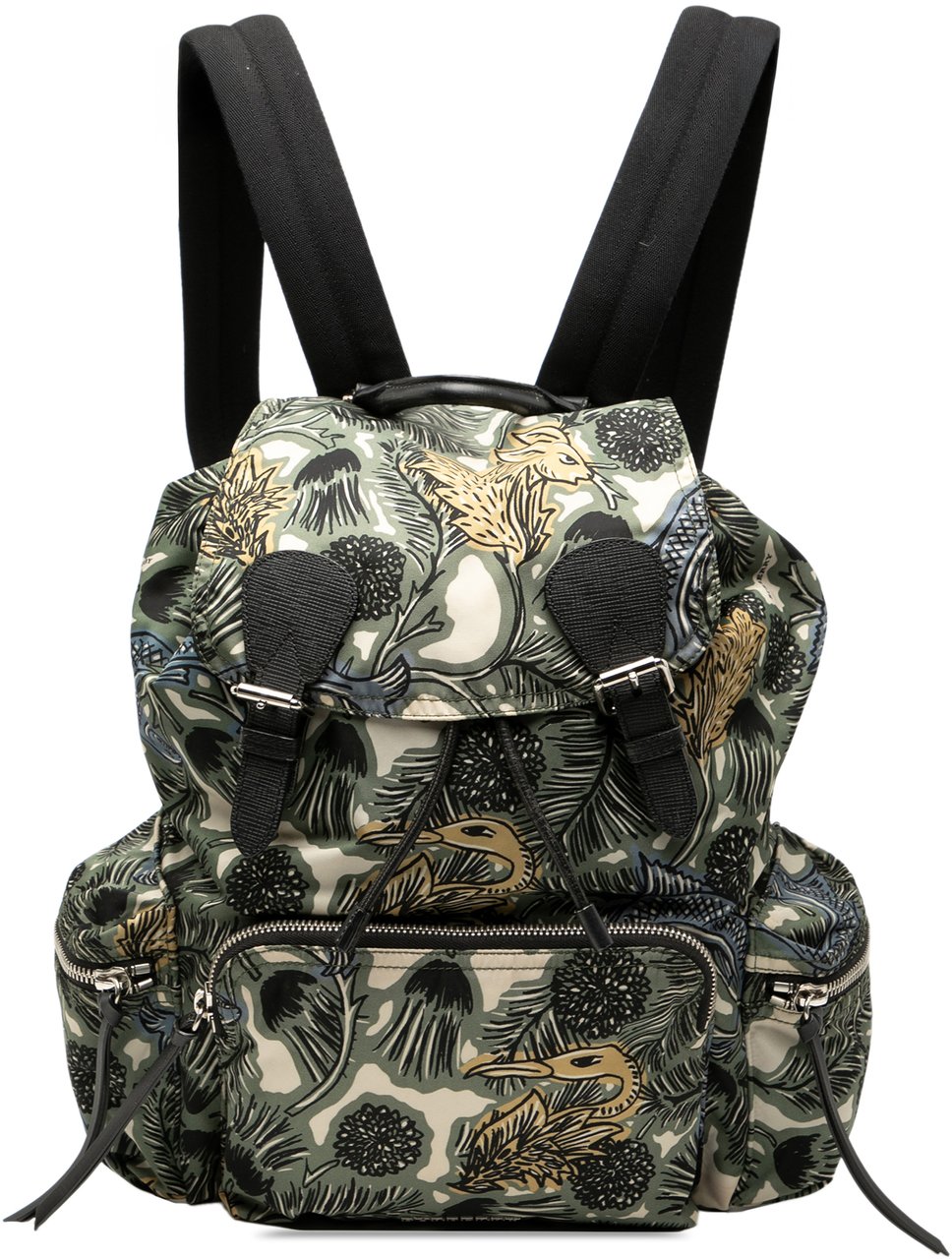 Burberry Nylon Graffiti Rucksack Backpack Groen