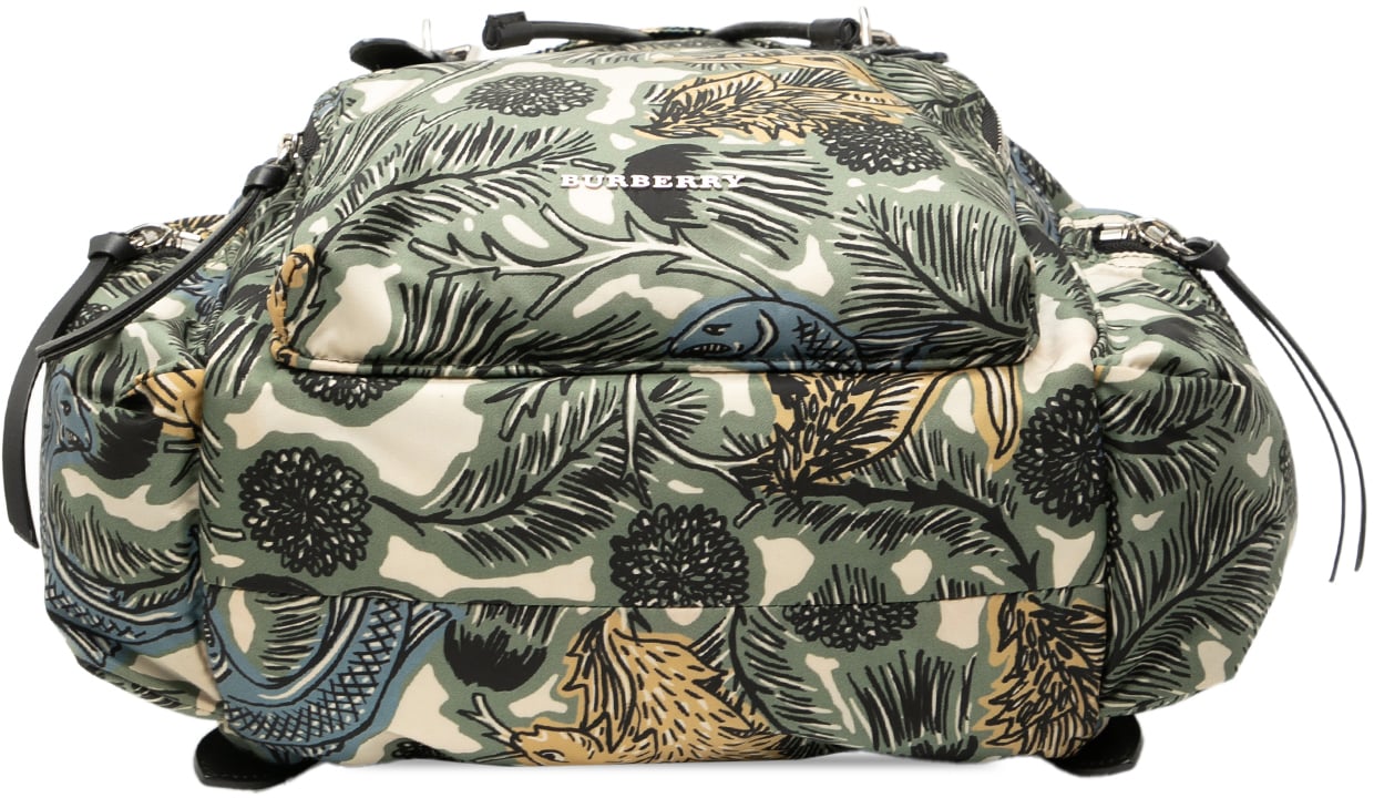 Burberry Nylon Graffiti Rucksack Backpack Groen