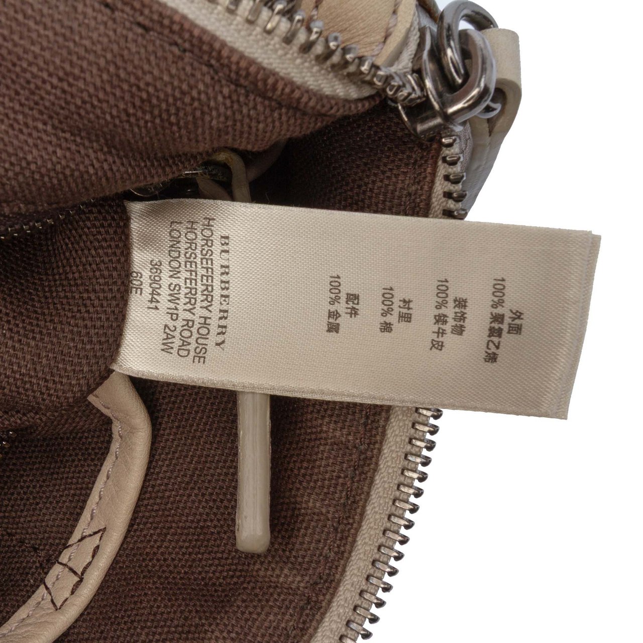 Burberry Smoke Check Coated Canvas Chester Boston Bag Bruin