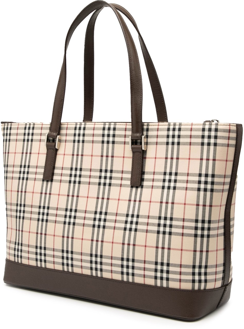Burberry House Check Canvas Tote Bruin