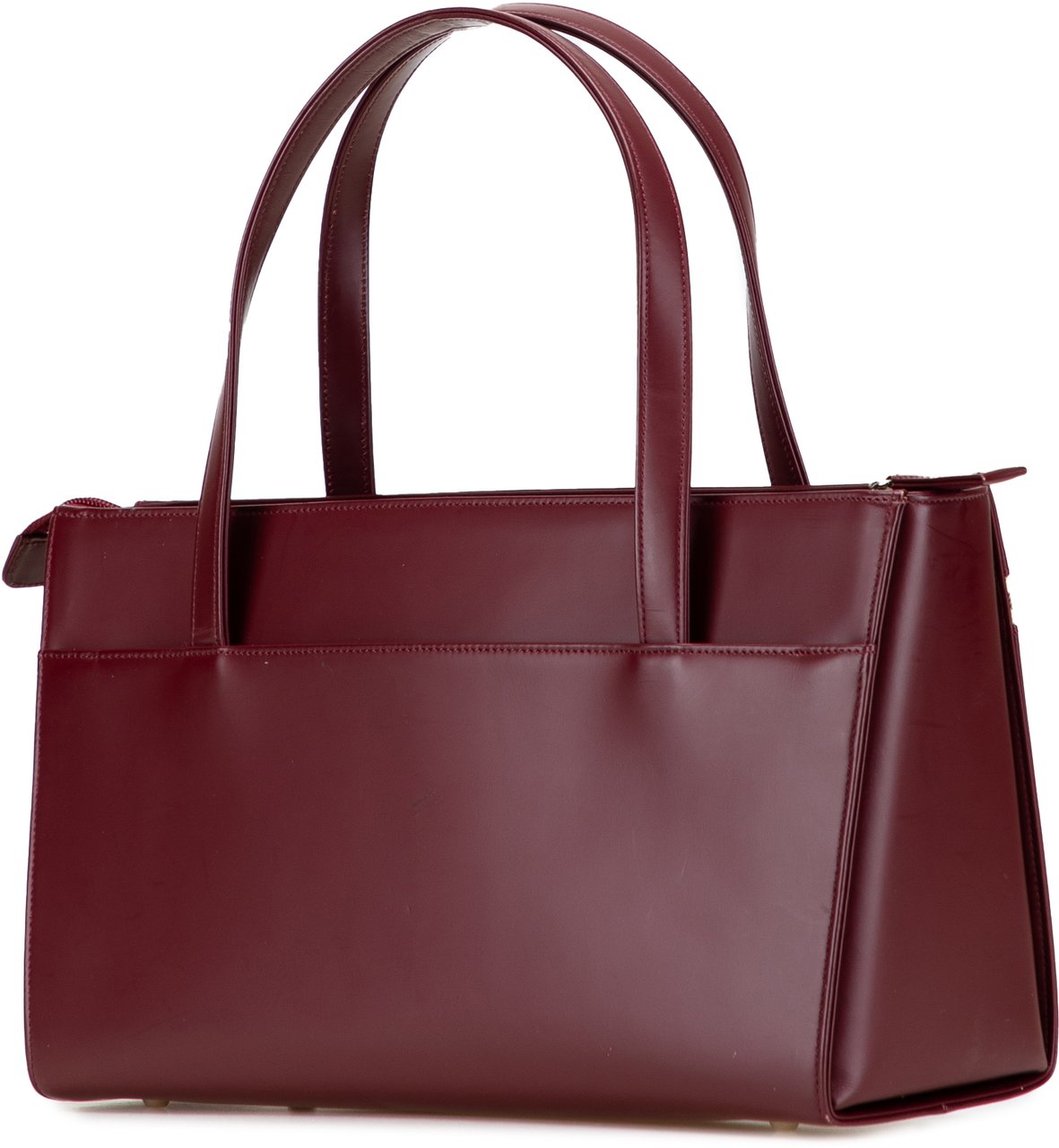 Burberry House Check Trimmed Leather Handbag Rood
