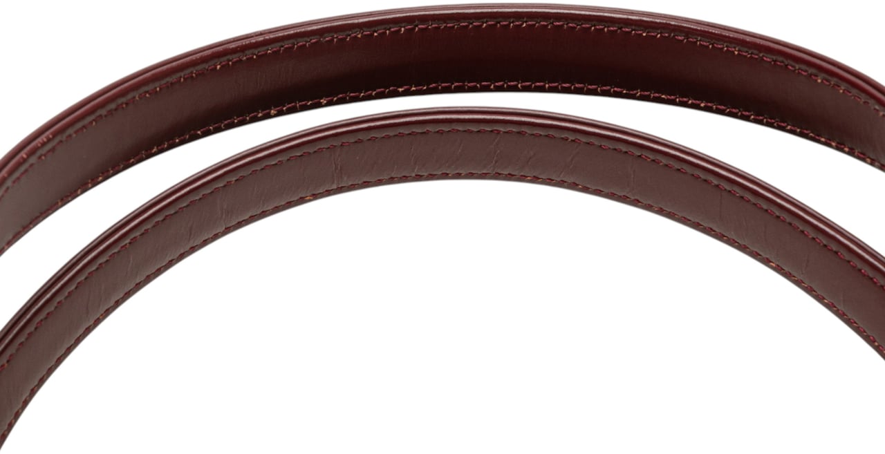 Burberry House Check Trimmed Leather Handbag Rood