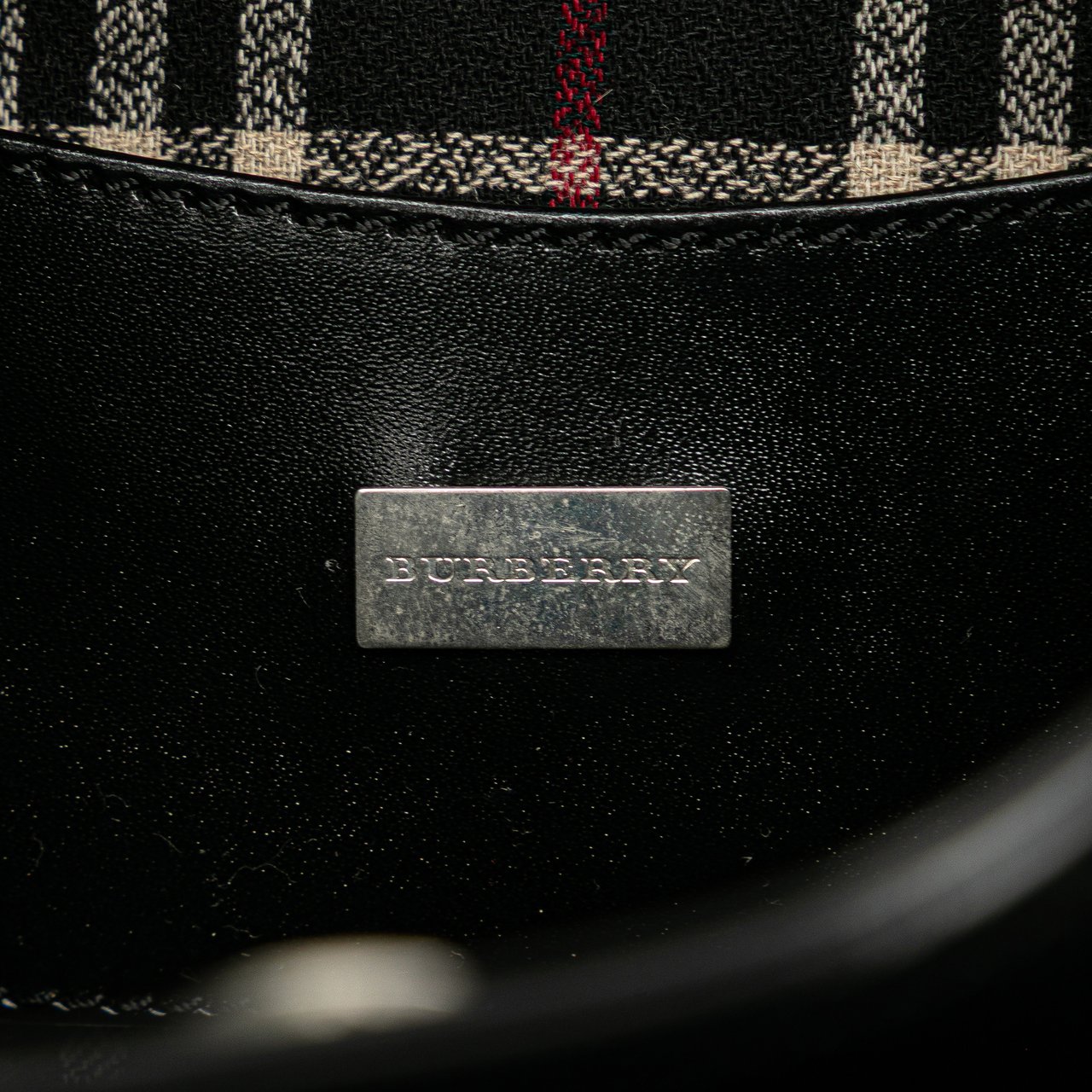Burberry Leather Shoulder Bag Zwart