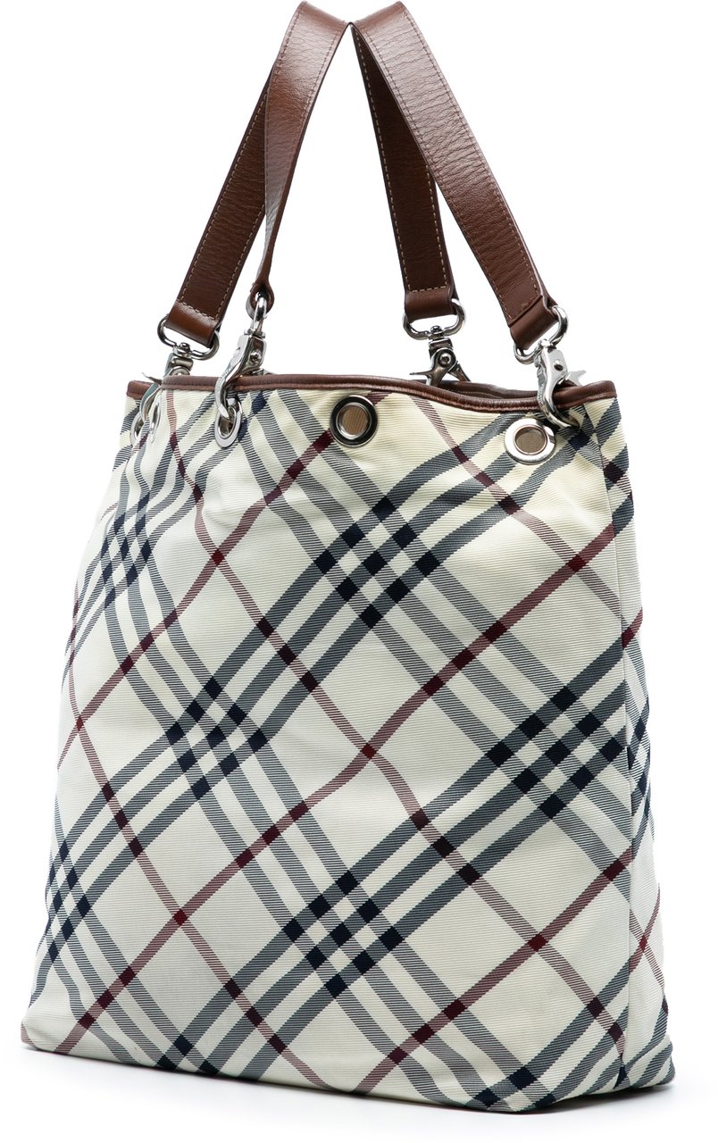 Burberry Nova Check Canvas Tote Bruin