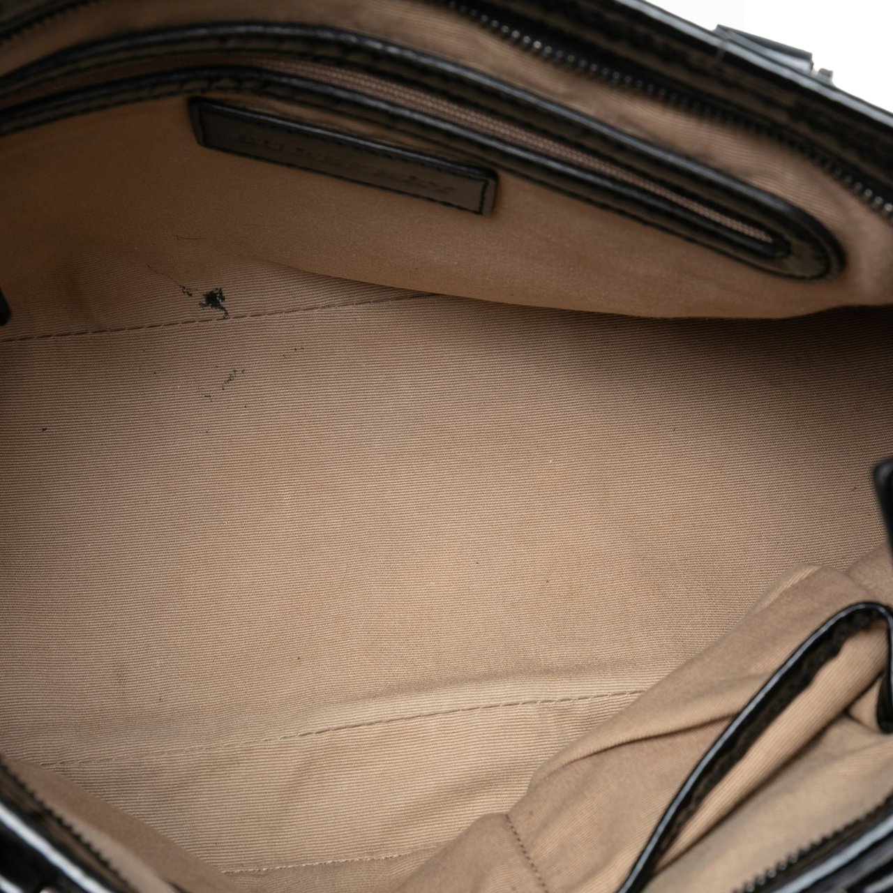 Burberry Supernova Check Coated Canvas Tote Bruin