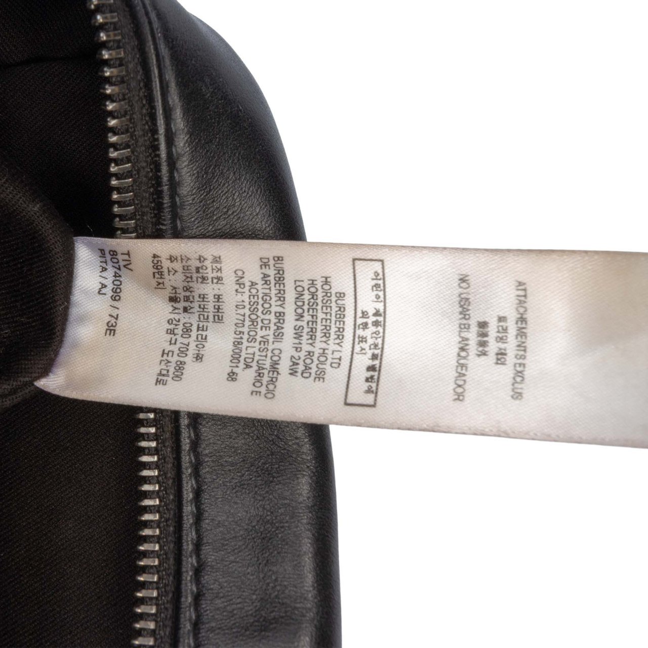 Burberry Coated Canvas Check Paddy Bag Grijs