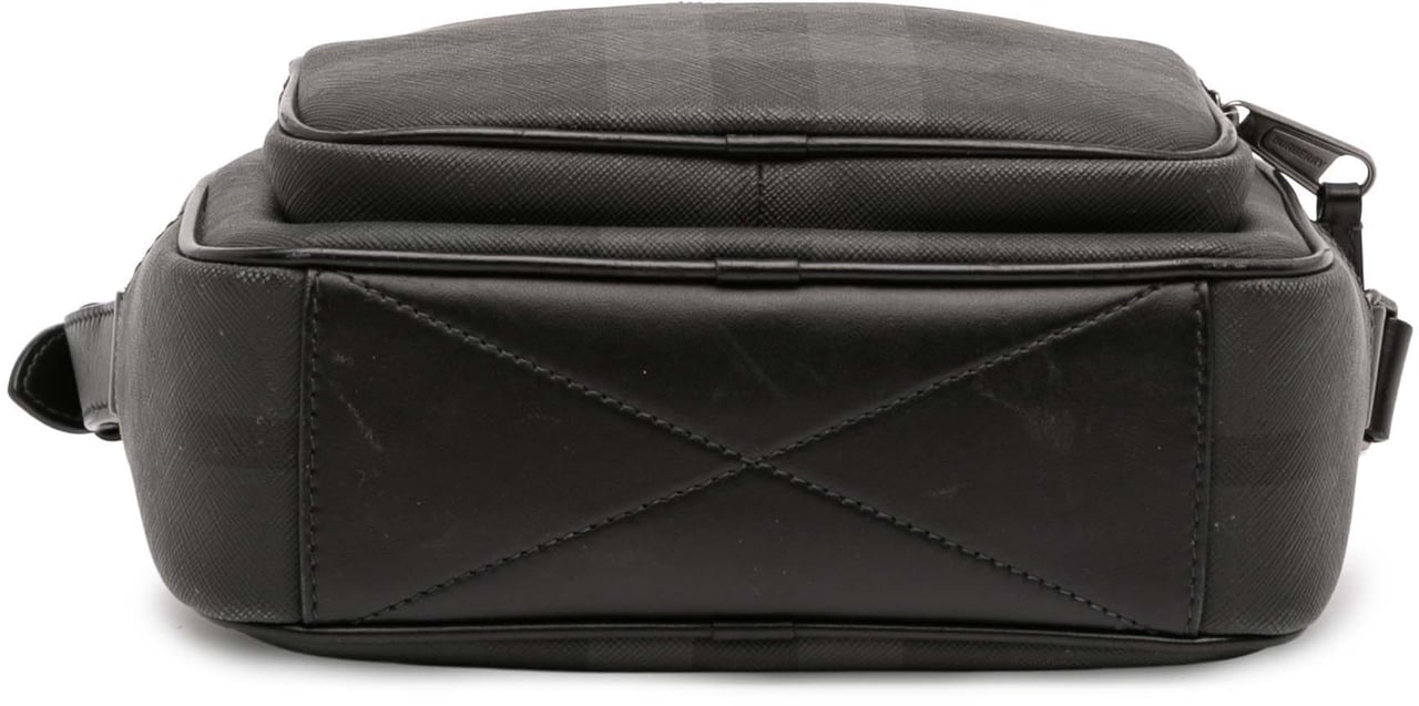 Burberry Coated Canvas Check Paddy Bag Grijs