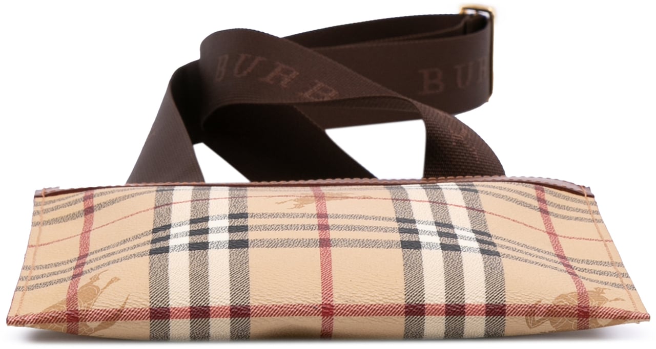 Burberry Haymarket Check Coated Canvas Crossbody Bruin