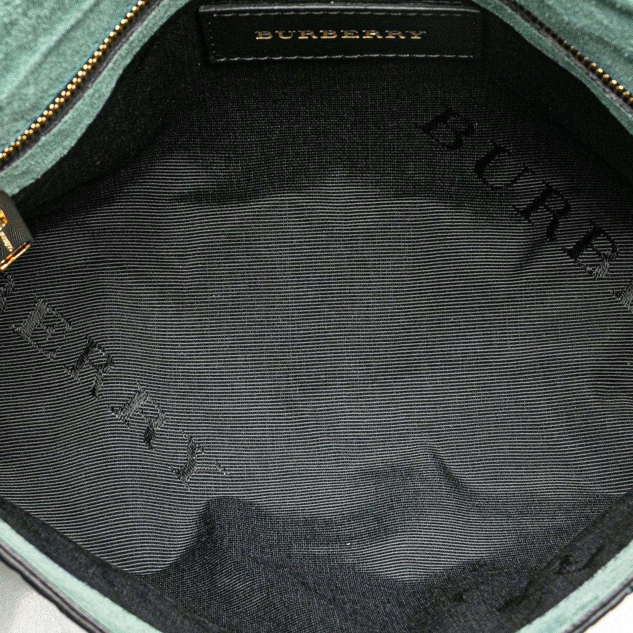 Burberry Medium Grained Calfskin Mildenhall Crossbody Blauw