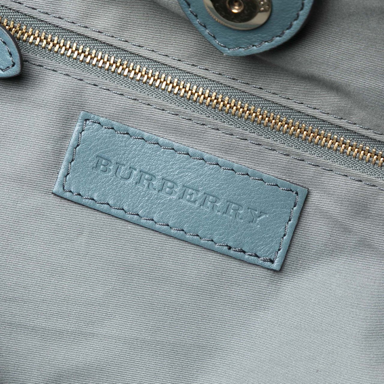 Burberry Small Leather Trimmed Haymarket Check Coated Canvas Canterbury Tote Bruin