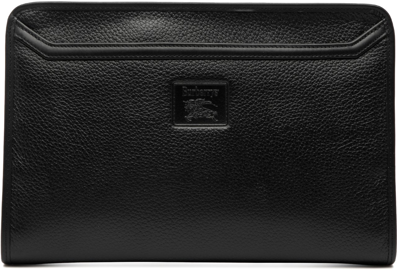 Burberry Leather Clutch Zwart