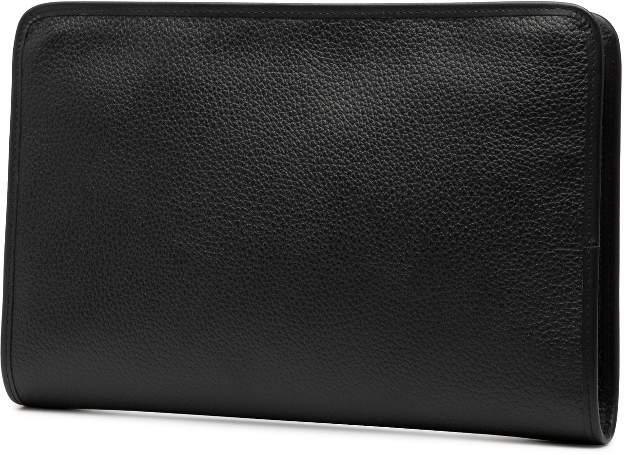 Burberry Leather Clutch Zwart