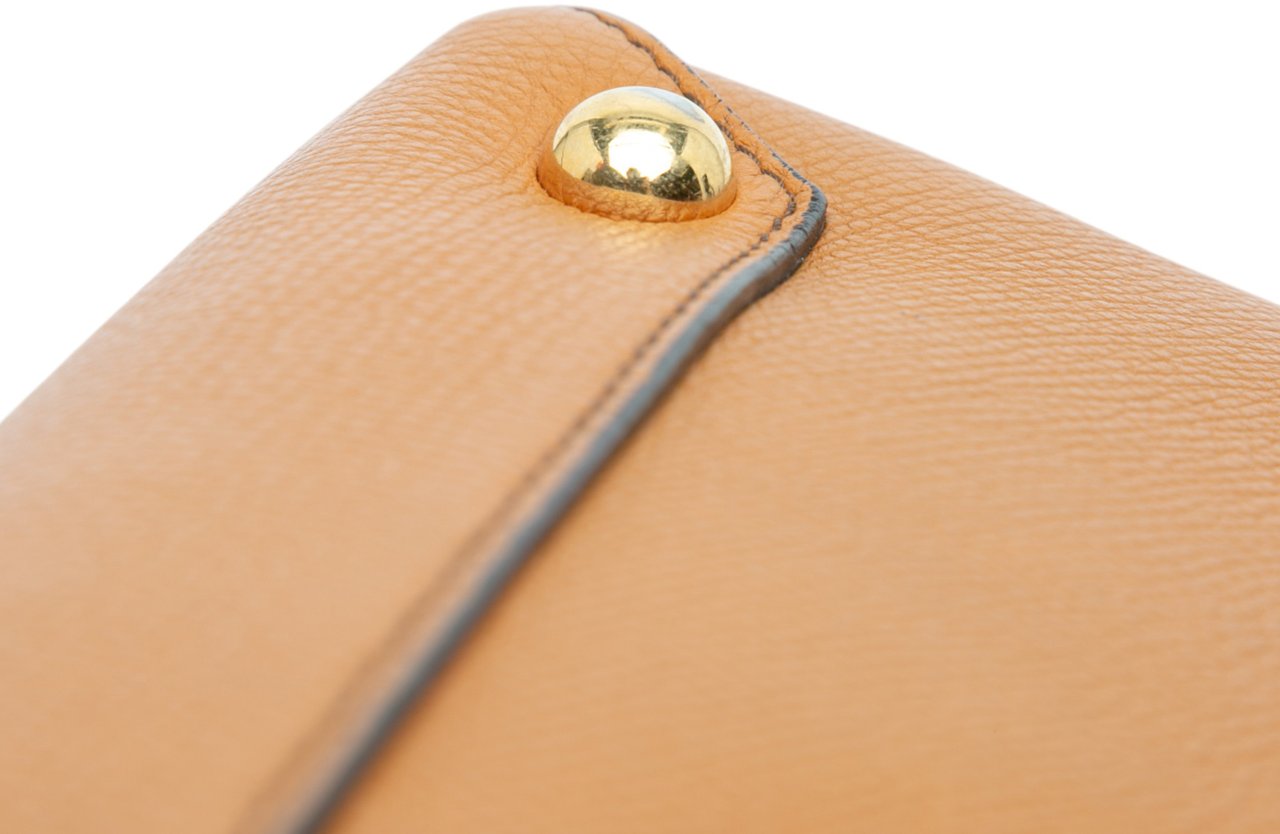 Burberry Medium Leather and House Check Banner Satchel Bruin