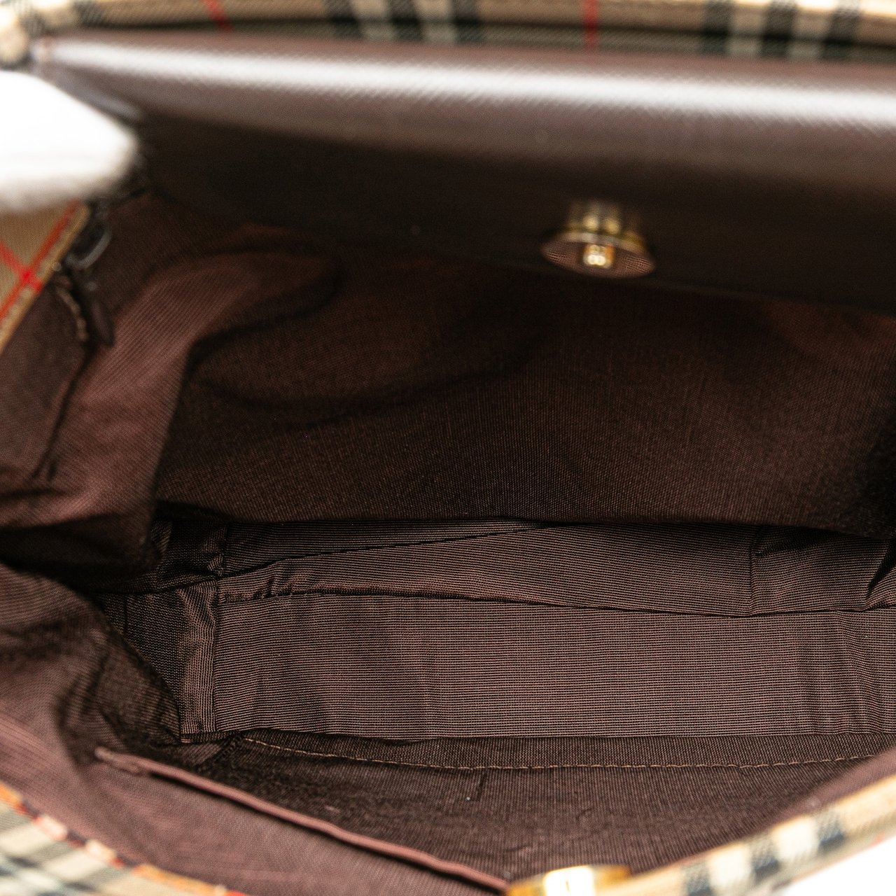 Burberry Haymarket Check Canvas Tote Bruin