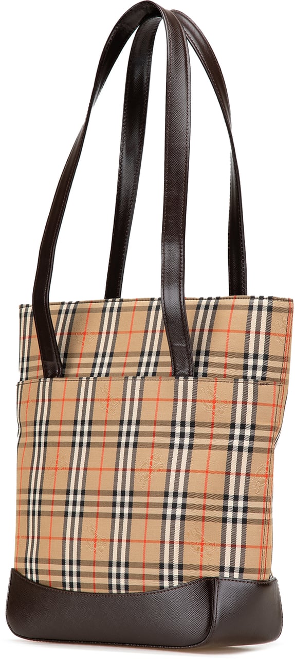 Burberry Haymarket Check Canvas Tote Bruin