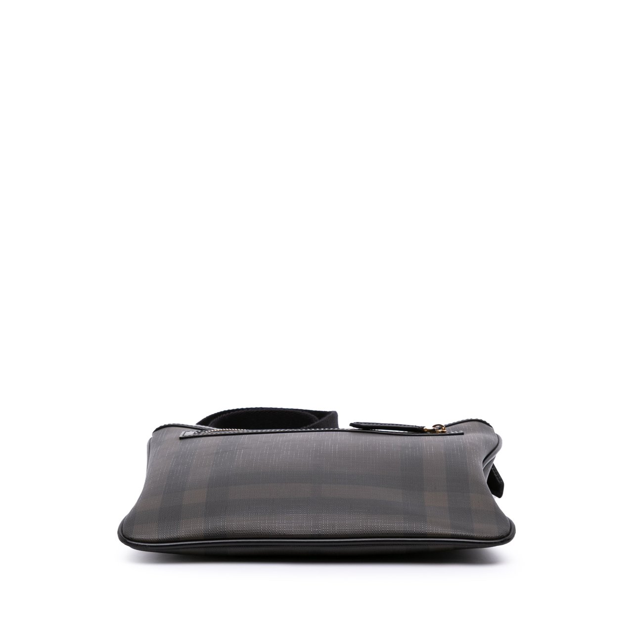 Burberry Smoke Check Coated Canvas Crossbody Grijs