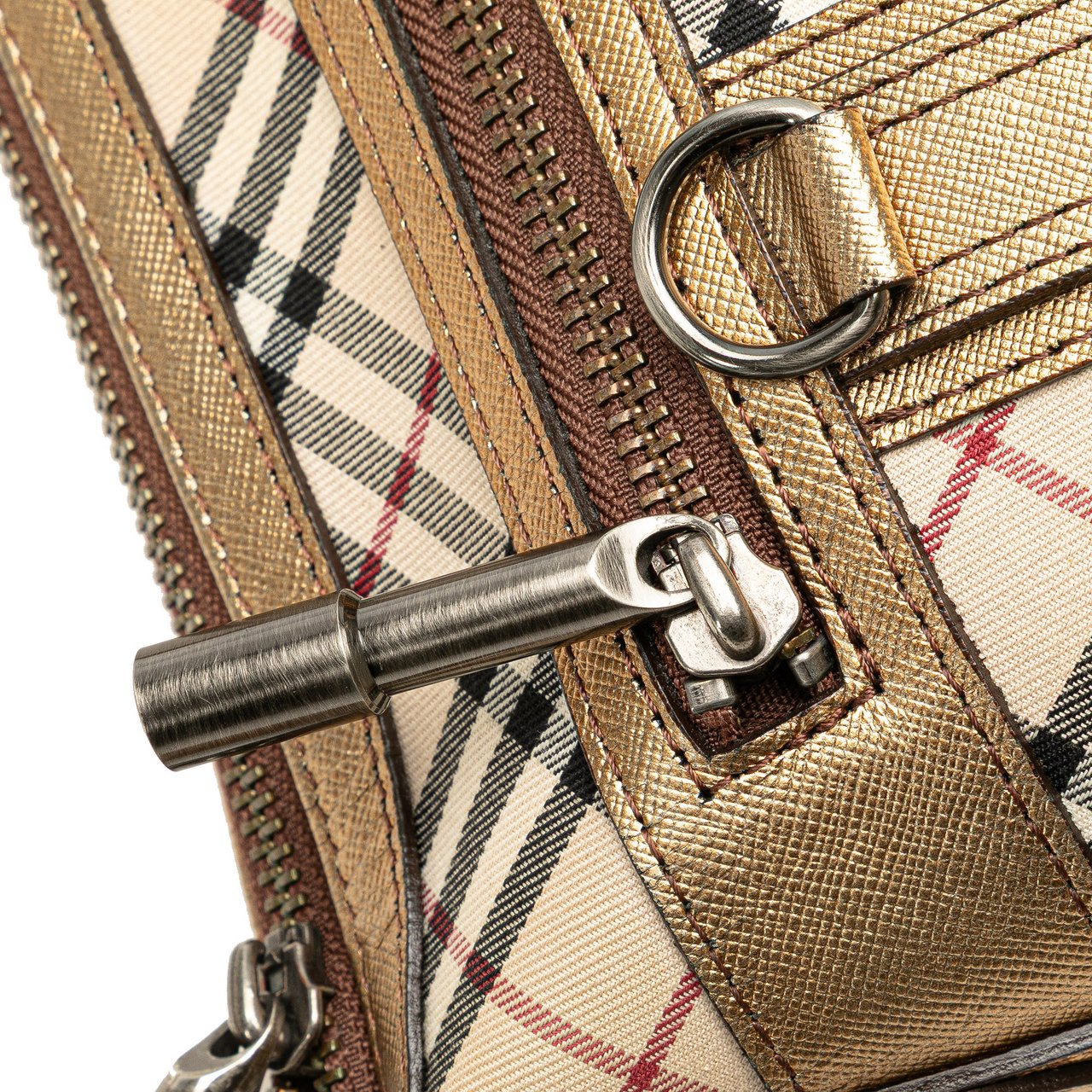 Burberry Nova Check Canvas Shoulder Bag Bruin