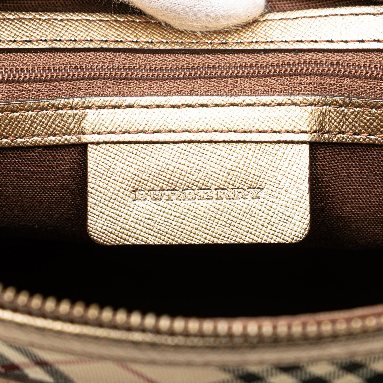 Burberry Nova Check Canvas Shoulder Bag Bruin