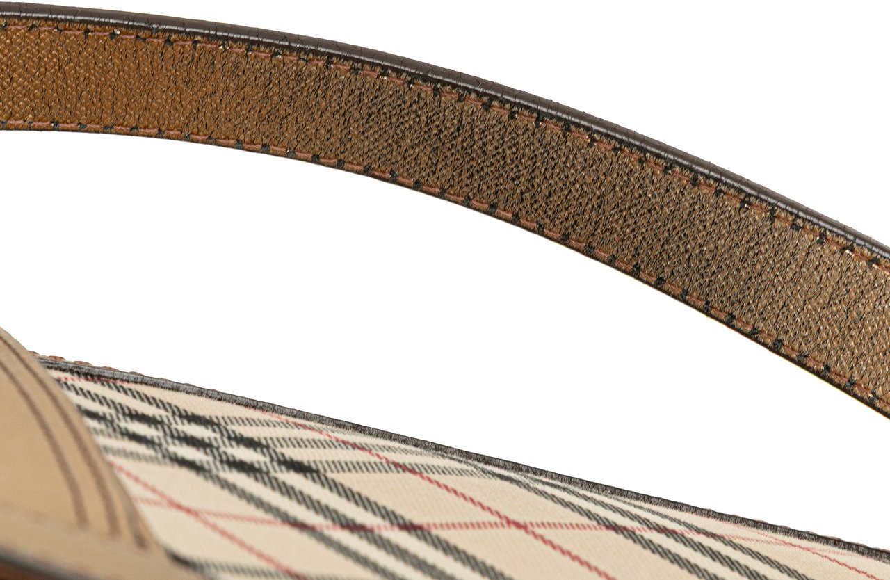 Burberry Nova Check Canvas Shoulder Bag Bruin