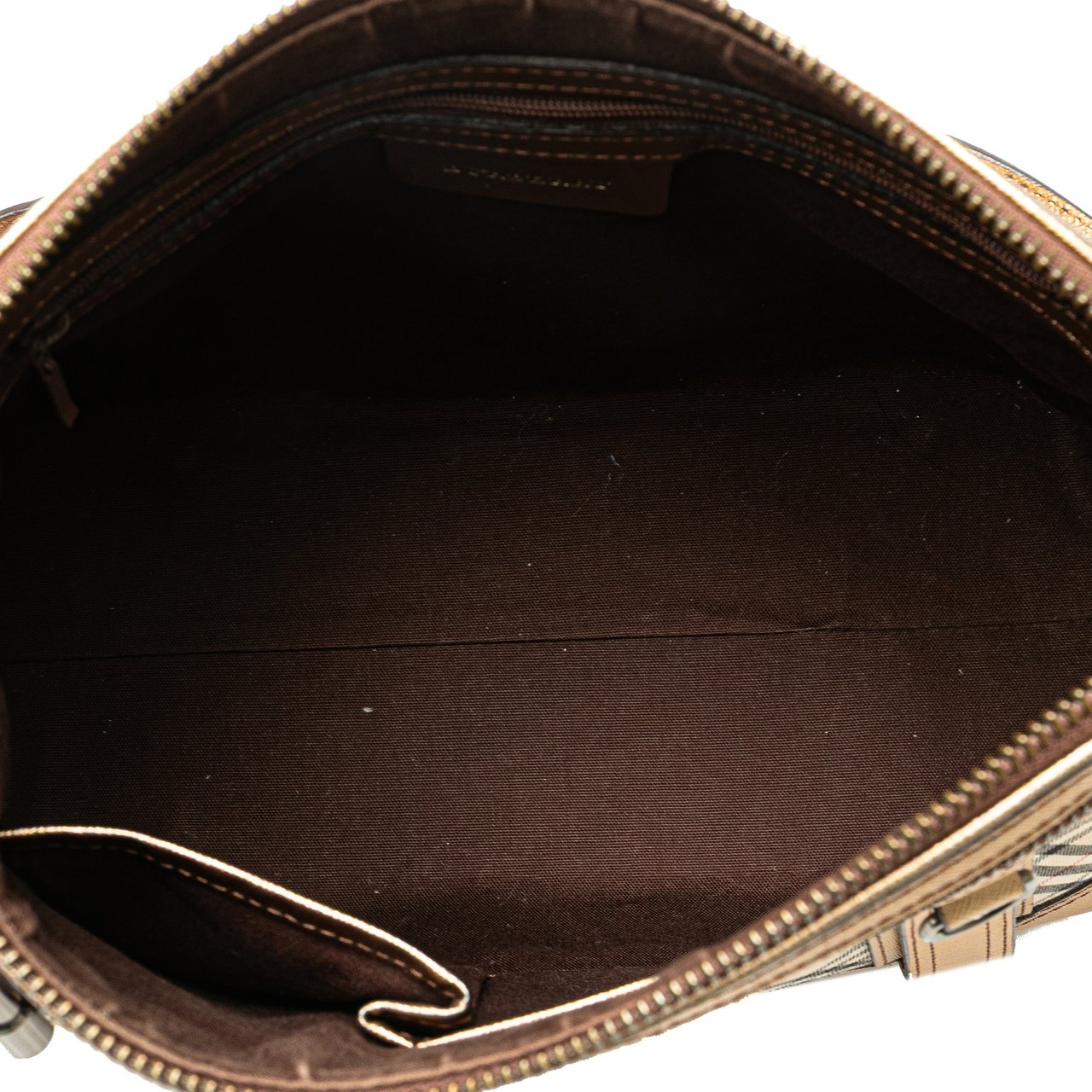 Burberry Nova Check Canvas Shoulder Bag Bruin