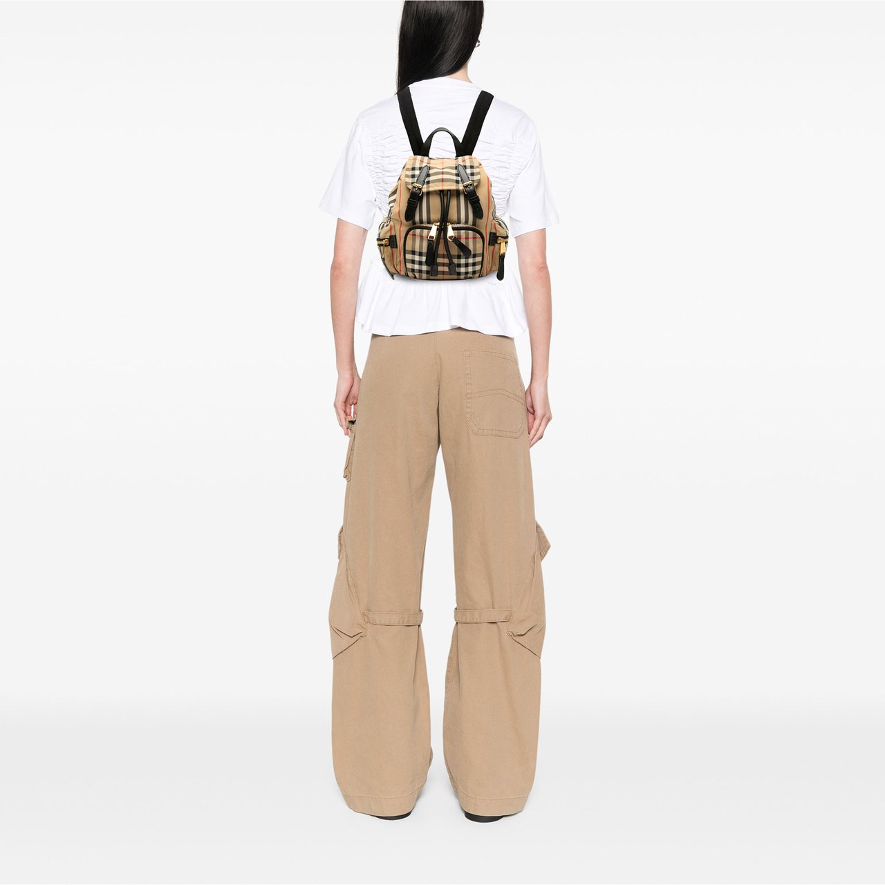 Burberry House Check Canvas Backpack Bruin